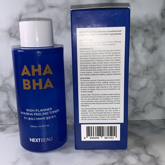NIB SEALED NEXTBEAU Wish Planner AHA/BHA Peeling Toner - Picture 7 of 12